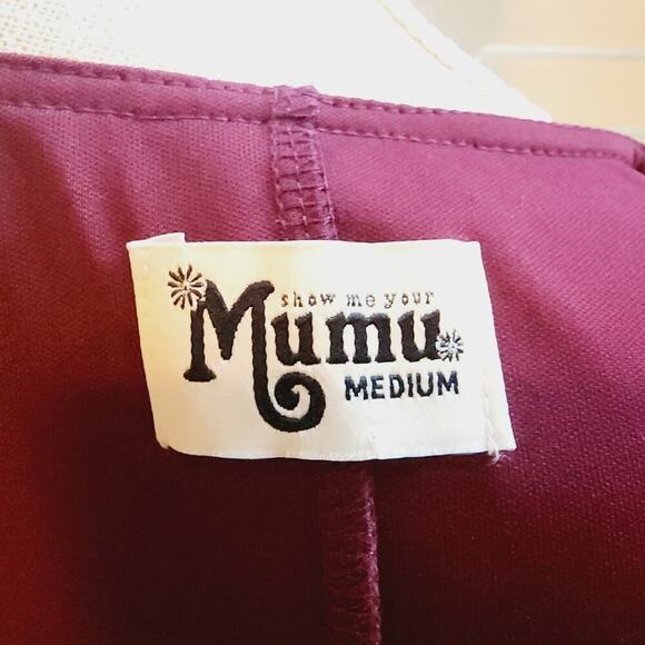 SHOW ME YOUR MUMU SHORT SLEEVE CRANBURY/PURPLE PAISLEY SIZE MED - Picture 3 of 7